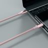 SWISSTEN TEXTILE II Kabel w oplocie USB-C / USB-C 3A 60W 1,5m różowy na NearMe.pl