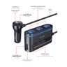 SWISSTEN Ładowarka Samochodowa + 3x gniazdo zapalniczki + 2 x USB-C PD 30W + USB 3.0 kabel 1m 108W - 216W czarna na NearMe.pl