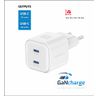 SWISSTEN Ładowarka Sieciowa Adapter GaN 2x USB-C 20W PD biała na NearMe.pl
