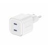 SWISSTEN Ładowarka Sieciowa Adapter GaN 2x USB-C 20W PD biała na NearMe.pl