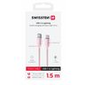 SWISSTEN TEXTILE II Kabel w oplocie USB-C / Lightning 3A 30W 1,5m różowy na NearMe.pl