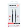 SWISSTEN Kabel w oplocie AUX Audio 3,5 mm Jack - 3,5 mm Jack 1,5 M czarny na NearMe.pl