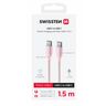 SWISSTEN TEXTILE II Kabel w oplocie USB-C / USB-C 3A 60W 1,5m różowy na NearMe.pl