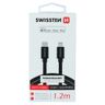 SWISSTEN Kabel w oplocie USB-C / Lightning MFI 1,2 M czarny na NearMe.pl