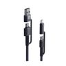 SWISSTEN Kabel Kevlar 4w1 USB + USB-C / USB-C + Lightning 60W 3A 1,5m antracyt na NearMe.pl