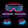 ŚWIECĄCE OKULARY LED (2 KOLORY) PINK-BLUE / RÓŻOWO-NIEBIESKI na NearMe.pl
