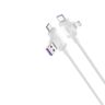 XO KABEL NB237 4w1 USB+USB-C/LIGHTNING+ USB-C 1m 3A Biały na NearMe.pl