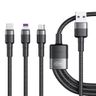 XO KABEL NB-Q191 3w1 USB/Lightning+USB-C +MicroUSB 1,2m 40W czarny na NearMe.pl