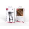 XO KABEL NB196 6w1 USB-C/LIGHTNIGN/MICRO czarny 1,2m + 2,5m na NearMe.pl