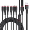 XO KABEL NB196 6w1 USB-C/LIGHTNIGN/MICRO czarny 1,2m + 2,5m na NearMe.pl