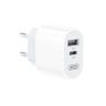 XO ładowarka sieciowa L97 1x USB 1x USB-C 2,4A biała na NearMe.pl