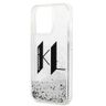 KARL LAGERFELD futerał do IPHONE 14 Pro KLHCP14LLBKLCS (Liguid Glitter Big KL Logo) srebrny na NearMe.pl