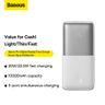 BASEUS powerbank 10000 mAh + kabel USB A do Typ C PD QC3.0 3A 20W PPBD040202 biały na NearMe.pl