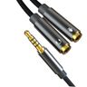 XO kabel audio 2w1 NB-R197 jack 3,5mm - złącze jack 3,5mm / mikrofon 0,23 m czarny na NearMe.pl