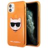 Karl Lagerfeld nakładka do iPhone 11 KLHCN61CHTRO pomarańczowa hard case Glitter Choupette Fluo na NearMe.pl