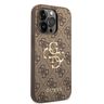 Guess PU 4G Metal Logo Case for iPhone 15 Pro Brown na NearMe.pl
