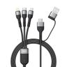 XO kabel NB254 6w1 USB - USB-C + USB-C + microUSB + Lightning 1,2m czarny na NearMe.pl