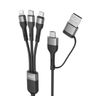 XO kabel NB254 6w1 USB - USB-C + USB-C + microUSB + Lightning 1,2m czarny na NearMe.pl