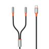 XO kabel audio 2w1 NB-R269B USB-C - 2x złącze jack 3,5mm 1,2m czarny na NearMe.pl