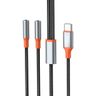 XO kabel audio 2w1 NB-R269B USB-C - 2x złącze jack 3,5mm 1,2m czarny na NearMe.pl