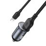 XO ładowarka samochodowa CC46 QC 3.0 18W 1x USB szara + kabel Lightning na NearMe.pl