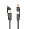 XO kabel NB275 4w1 USB-C - Lightning + USB + USB-C 60W 1,0m szary na NearMe.pl