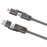 XO kabel NB275 4w1 USB-C - Lightning + USB + USB-C 60W 1,0m szary na NearMe.pl