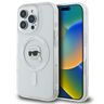 Karl Lagerfeld IML Karl Head Metal Frame MagSafe Case for iPhone 16 Pro Transparent na NearMe.pl